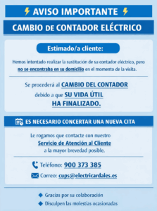 Cambio de contadores